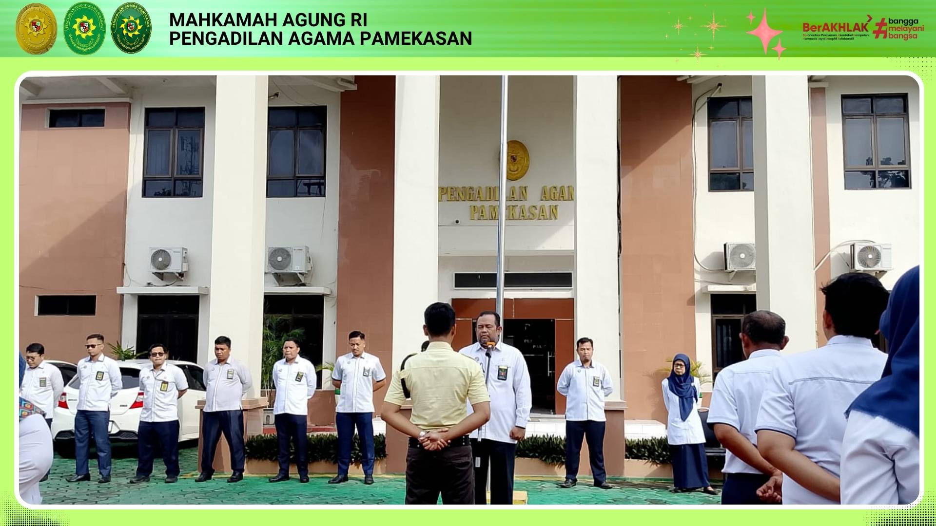 Tingkatkan Kualitas Layanan. PA Pamekasan Gelar Apel Pagi Rutin